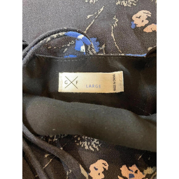 Gentle Fawn Anthro Darcy Short Sleeve Floral Shift Dress Cage Cut Out Back L - Picture 6 of 7